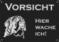 Preview: Aluminium Warnschild Bernhardiner VORSICHT Hier wache ich!